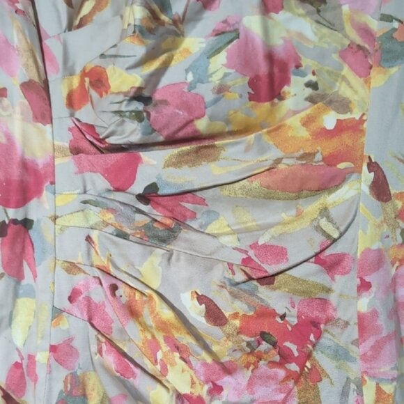 Floral Sleeveless Anne Klein Stretch Dress - Picture 3 of 4